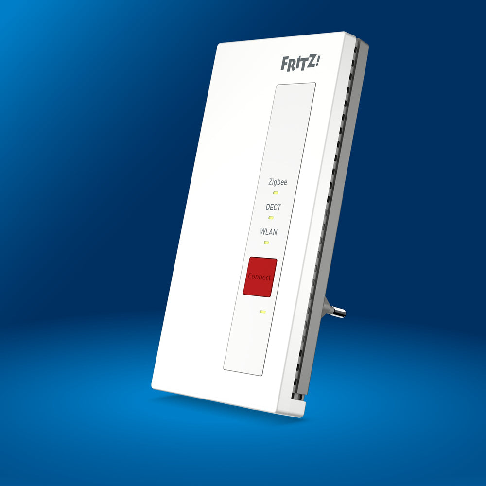 FRITZ!Smart Gateway auf blauem Hintergrund